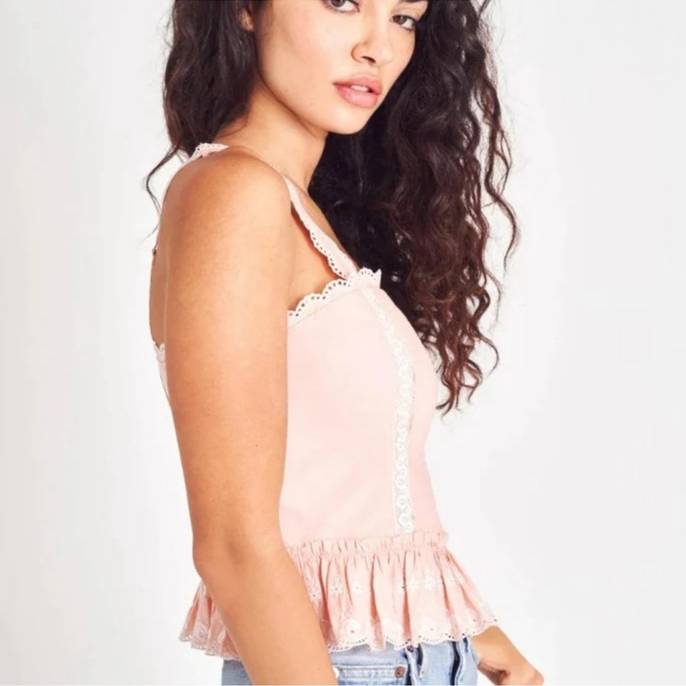 NWT LoveShackFancy Skipper Bustier Bubble Bath Pink Sz 8 - Picture 3 of 16